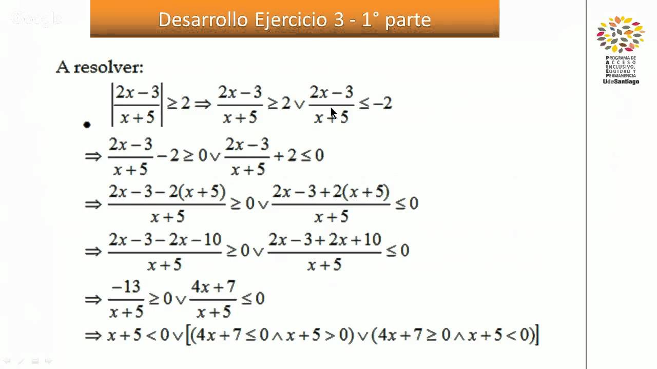 Cálculo I Inecuaciones con valor absoluto YouTube