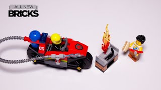 Lego City 60410 Fire Rescue Motorcycle Speed Build
