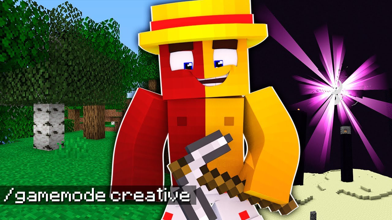 😱 ZERANDO MINECRAFT NO CRIATIVO (SEM PEGAR ITENS) 