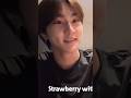 ✨ strawberry with chocolate ✨ he&rsquo;s way too cute for an adult 🥹 #jungwon #enhypen