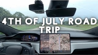 4th of July Trip And Fireworks Show! Tesla Model S Plaid