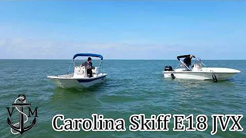 Carolina Skiffs on Lake Erie New Sea Skiff 180 and E18 JVX go Head to Head Boat Race!