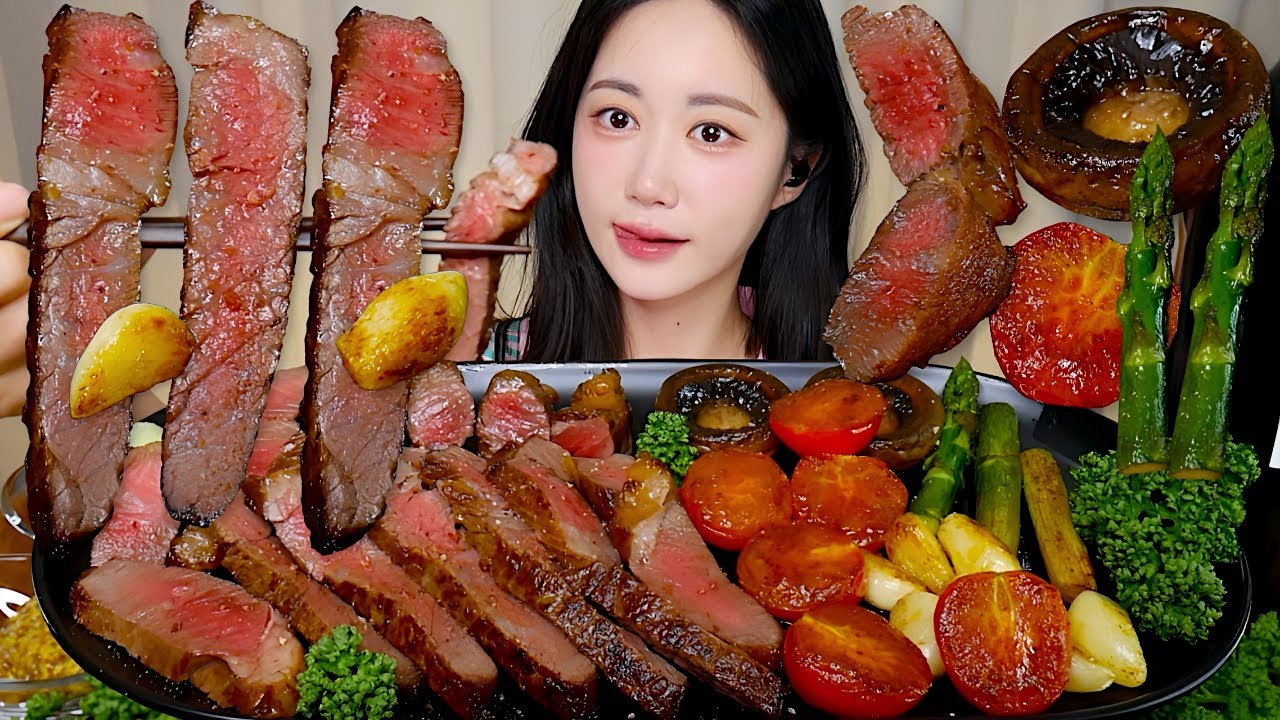 한우등심 스테이크와 와인한잔 하는날🍷🥩등심스테이크 먹방 Korean Beef Steak ビーフステーキ | Mukbang ASMR
