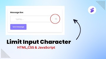 Limit Input Characters using HTML CSS & JavaScript