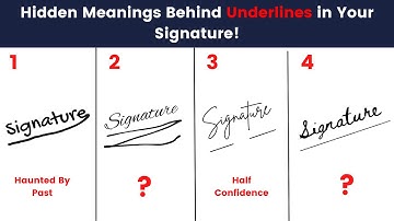 Don’t Underline Your Signature Like This! | Graphology Analysis
