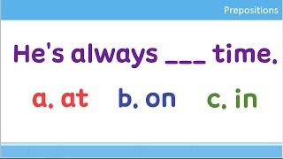 English Preposition Quiz Beginner To Advanced