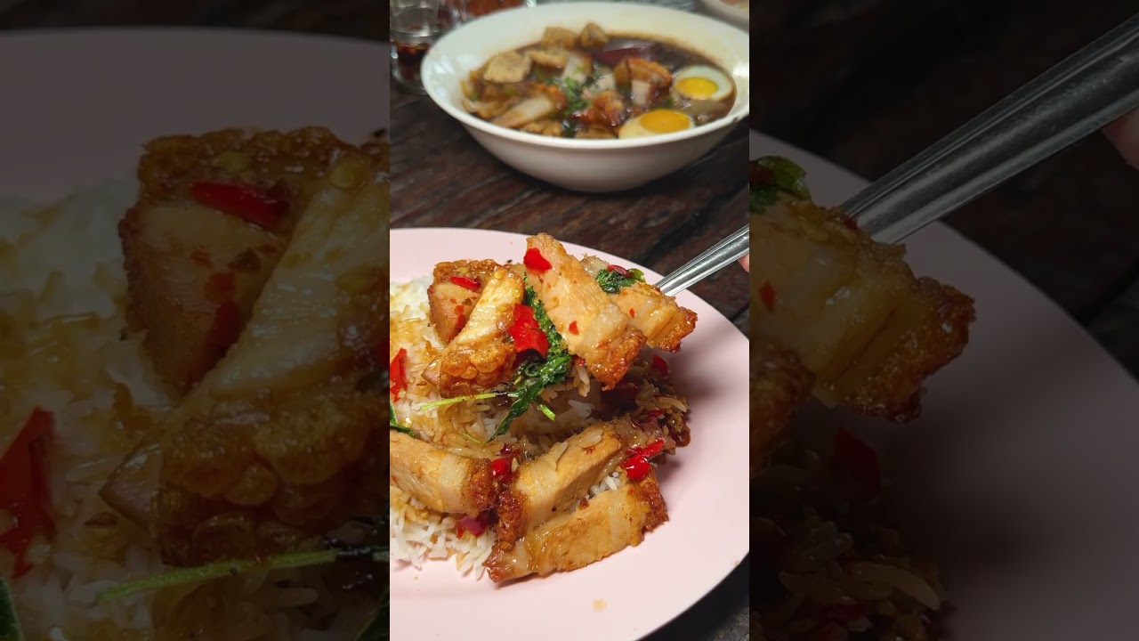 Anong's Kitchen serves noodles and rice noodle soup with a focus on crispy pork, and lots and lot...