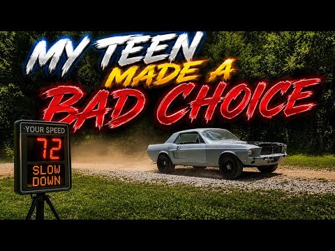 Sons 1968 mustang First test drive. This could have went bad!!! Real bad