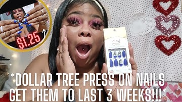 HOW TO APPLY DOLLAR TREE PRESS ON NAILS AND MAKE THEM LAST 3 WEEKS |LIKE A PRO!!