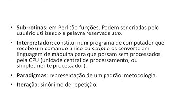 Introdução à programação com Perl