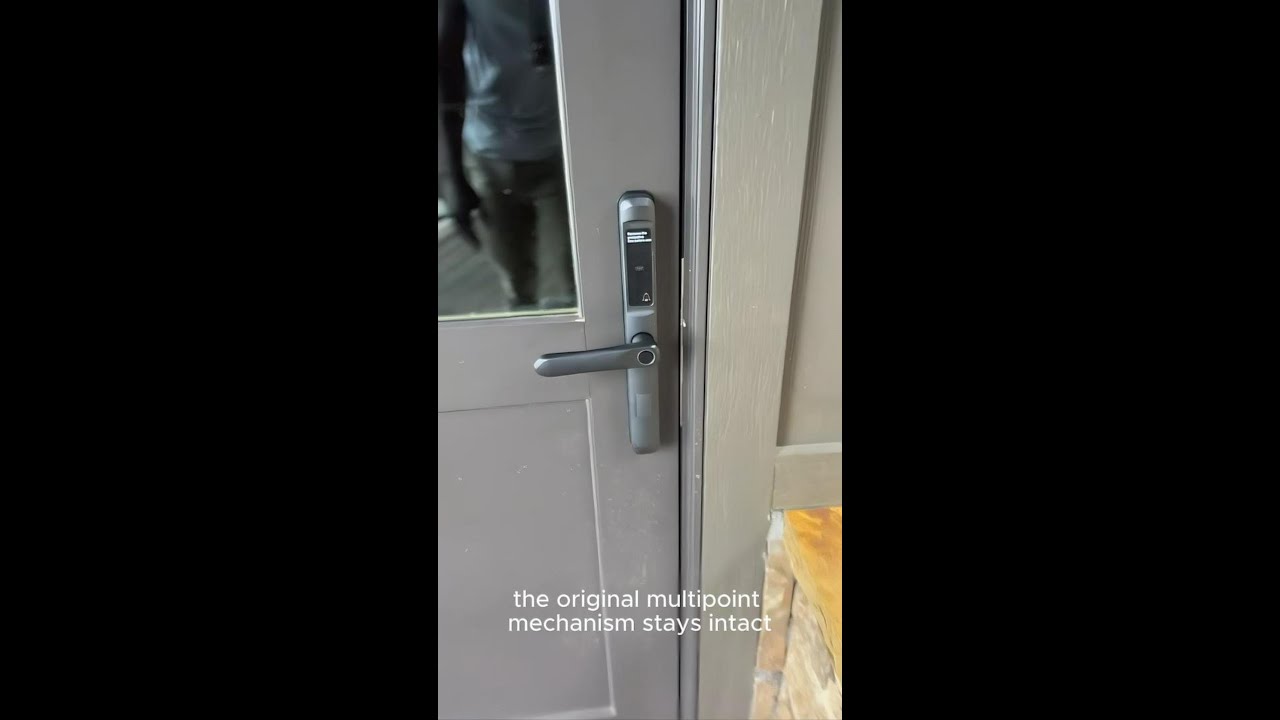 🌟 Pella multipoint door upgraded with our Smart Door Lock Slim ✨