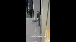 🌟 Pella multipoint door upgraded with our Smart Door Lock Slim ✨
