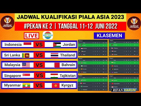 Jadwal Kualifikasi Piala Asia 2023 Malam ini | Timnas Indonesia vs Jordania | Live Indosiar
