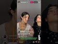 charli and Dixie singing together on Instagram live
