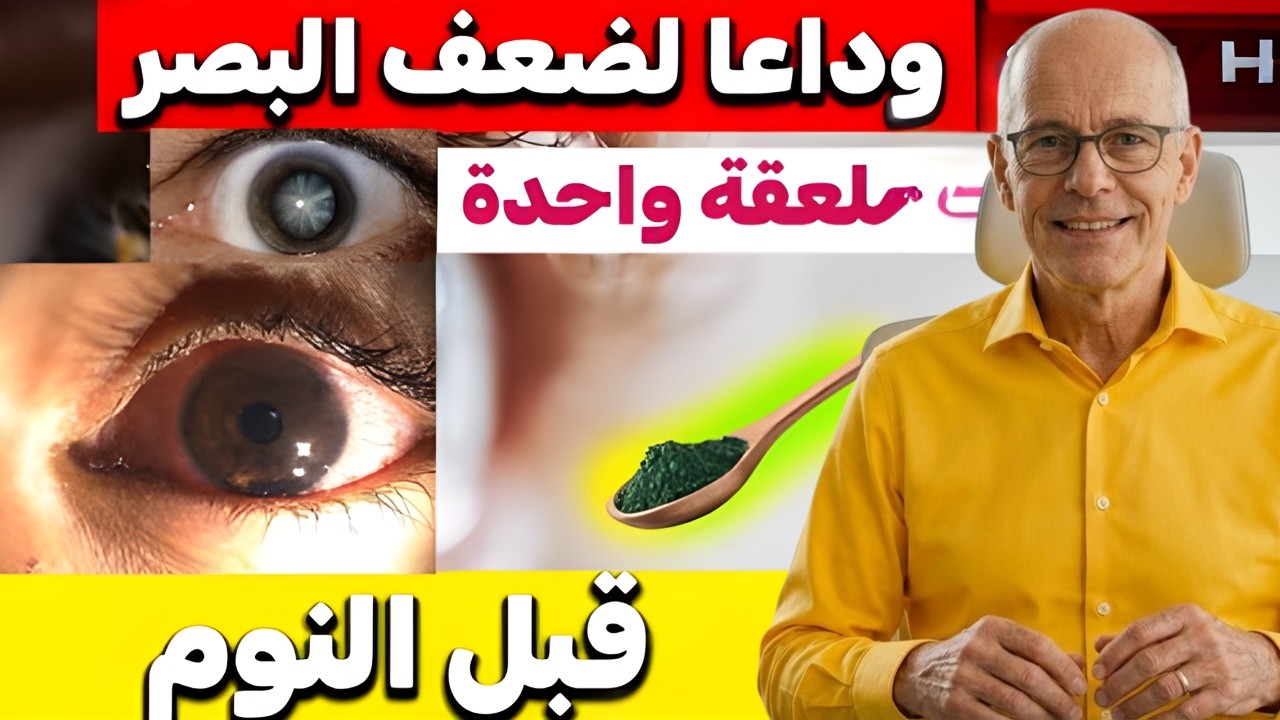 نصيحة طبيب بعمر 70 عامًا: تناول هذا ليلًا لمدة 8 أسابيع لتحسين وضوح البصر | د. نور