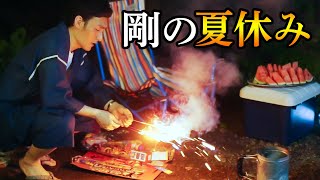 【夏の思い出】花火とスイカで夏をおもいっきり満喫してみた！【ソロキャンプ】