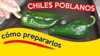 Cómo ASAR CHILES POBLANOS  Cómo Escoger, conservar  y limpiar Chiles Poblanos