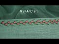Elegant and beautiful border embroidery #embroidery || border embroidery tutorial for beginners 