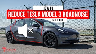 DIY Installing Tesla Model 3 Dynamat Noise Cancelation Kit / Reduce Road Noise, Improve Sound System