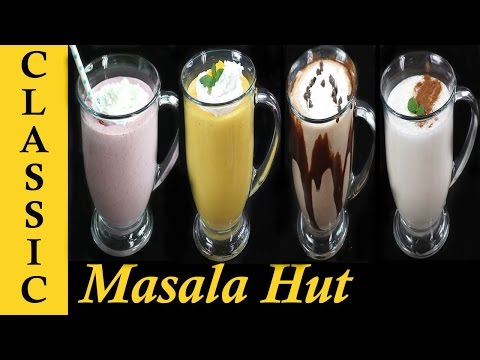 Milkshake Recipe | 5 Different Milkshakes | Strawberry, Chocolate, Mango, Apple & Banana Milkshakes