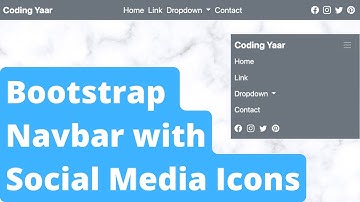 Bootstrap Navbar With Icons