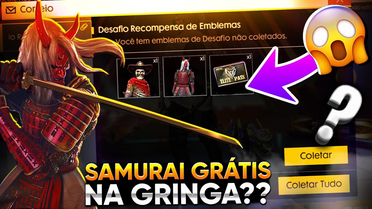 Capa YT Free Fire Samurai Zumbificado para Editar