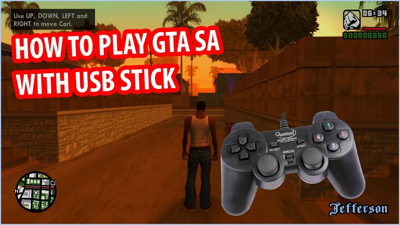 HOW TO PLAY GTA SAN PC WITH USB STICK - YouTube