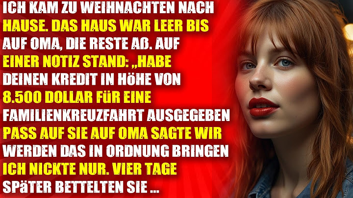 Ich kam zu Weihnachten nach Hause. Nur Oma war da – Reste essend, mit einem rätselhaften Zettel.