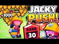 +1000 TROPHIES AT ONCE WITH NEW BRAWLER JACKY!! JACKY RANK 30 PUSH!