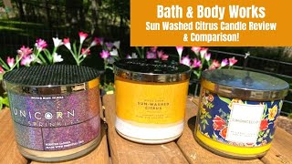 2-Pack Bath & Body Works Sun-Washed Citrus Single Wick Candles – 7 Oz Each, Fresh Scent