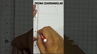 ASí SE  DIBUJA UN PRISMA CUADRANGULAR #shorts #short   #shortsfeed  #feedshorts #geometria #geometry
