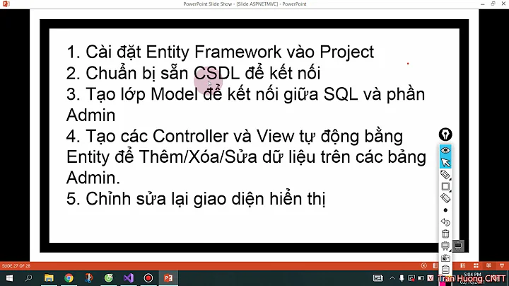 Bai 7 Kết nối CSDL bằng ENTITY FRAMEWORK cho giao diện Admin