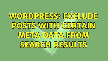 Wordpress: Exclude posts with certain meta data from search results