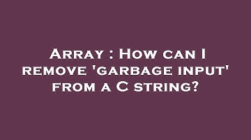 Array : How can I remove 