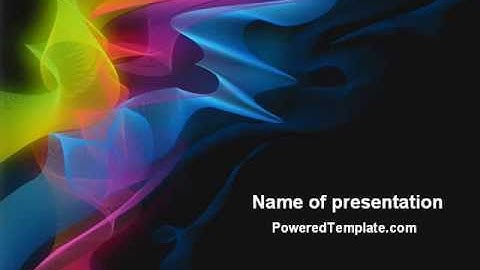 Abstract Rainbow Stripes PowerPoint Template by PoweredTemplate.com