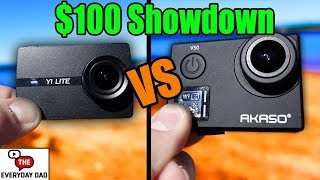 BATTLE OF THE BUDGET ACTION CAMERAS! Yi Lite VS Akaso V50!  Reviewing the cheapest!