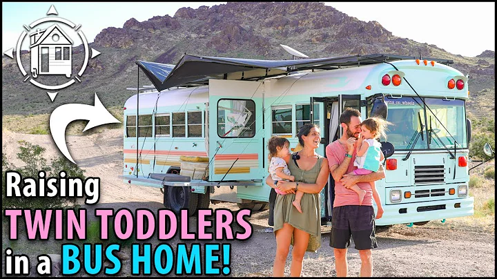 Family converts a BUS into a BEAUTIFUL TINY HOME on wheels
