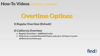 Overtime Settings