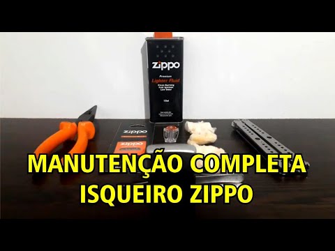 MANUTENÇÃO COMPLETA DE ISQUEIRO ZIPPO  - TROCA DE PAVIO - TROCA DE ALGODÃO - TROCA DE PEDRA