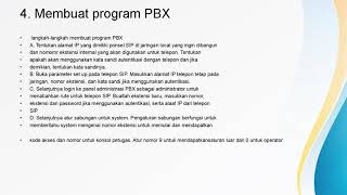 BAGAN DAN KONSEP KERJA PBX PADA SERVER SOFTSWITCH