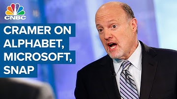 Jim Cramer breaks down shares of Alphabet, Microsoft, Snap and more