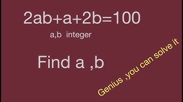 Math Olympiad,find the value ,a & b , math games ,magic math ,.algebra Genius,you can solve it