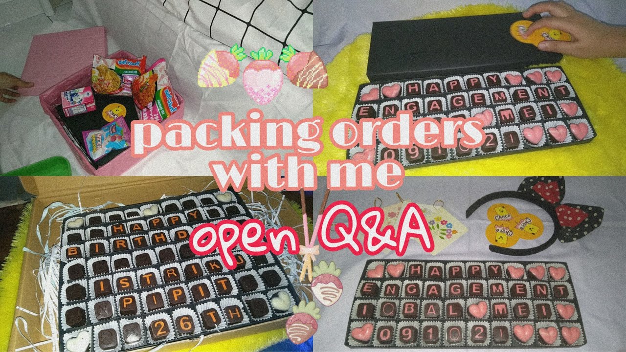 PACKING CHOCOLATE ORDERS WITH ME | OPEN QnA SMALL BUSINESS | INDONESIA