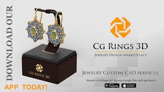 3D CAD Opal Earrings video