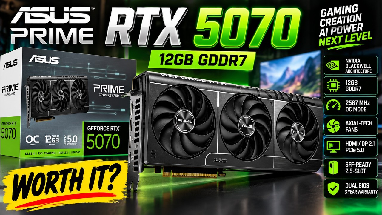 ASUS Prime RTX 5070 OC Review: Is This 12GB GDDR7 GPU Worth It