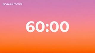 1 Hour Silent Study Timer | Soft Alarm Only | Pink & Orange Sunset 🌅 Aesthetic screenshot 4