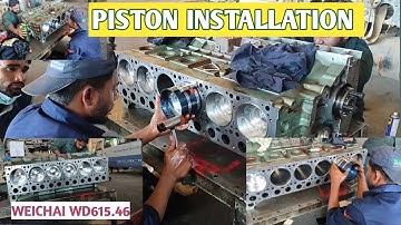 PISTON INSTALLATION | HOW TO PISTON INSTALL | WEICHAI WD615.46 | XCMG CRANE 50TON | BY :- MD AJAZ
