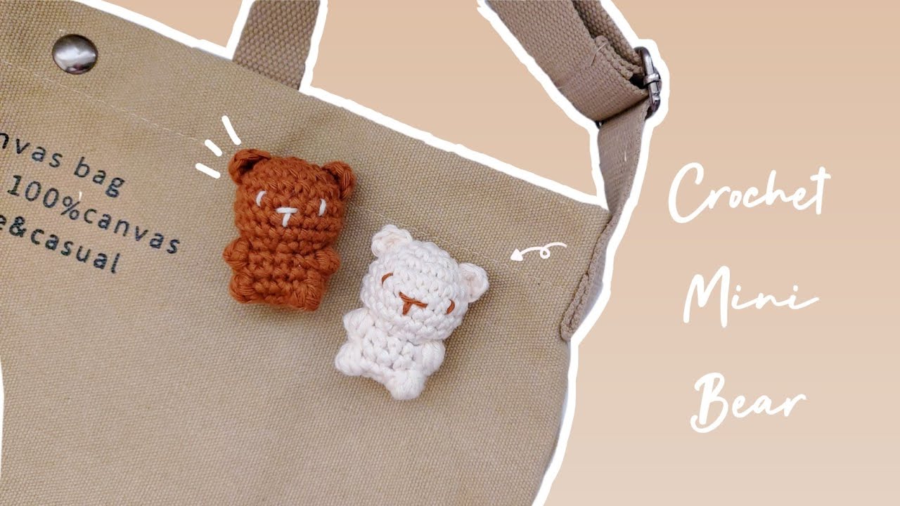 ♡ How to crochet mini bear ♡ crochet amigurumi keychain ♡ gummy bear amigurumi