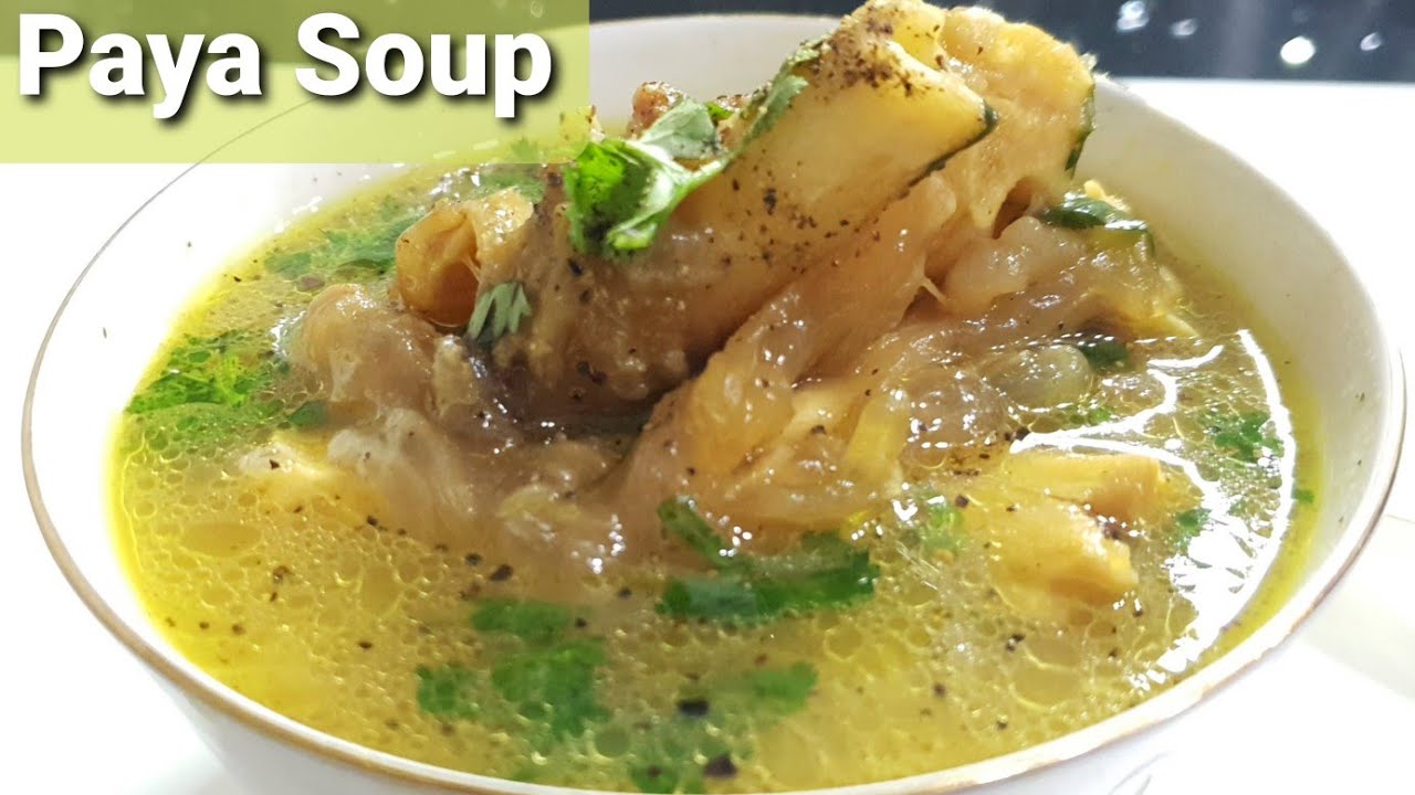 Mutton Paya Recipe Mutton Leg Bones Soup [ Ga...