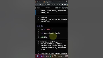 isidentifer diff variable and identifier name python tamil #python #shorts